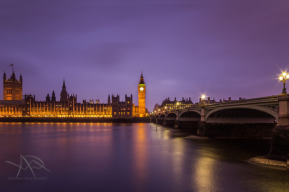 Dusk Houses of Parliament, London