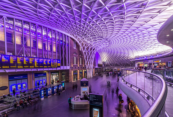 Kings Cross Concourse After Dark, London