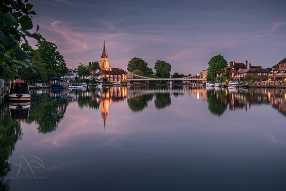 Reflections, Marlow by night