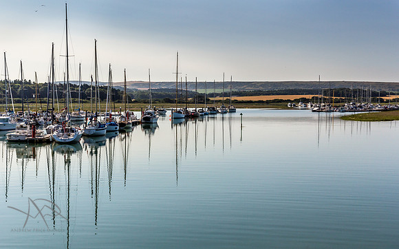 Mast reflections II, Yarmouth Harbour